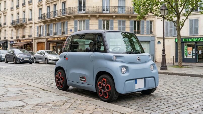 Voiture sans permis Citroën AMI en ville